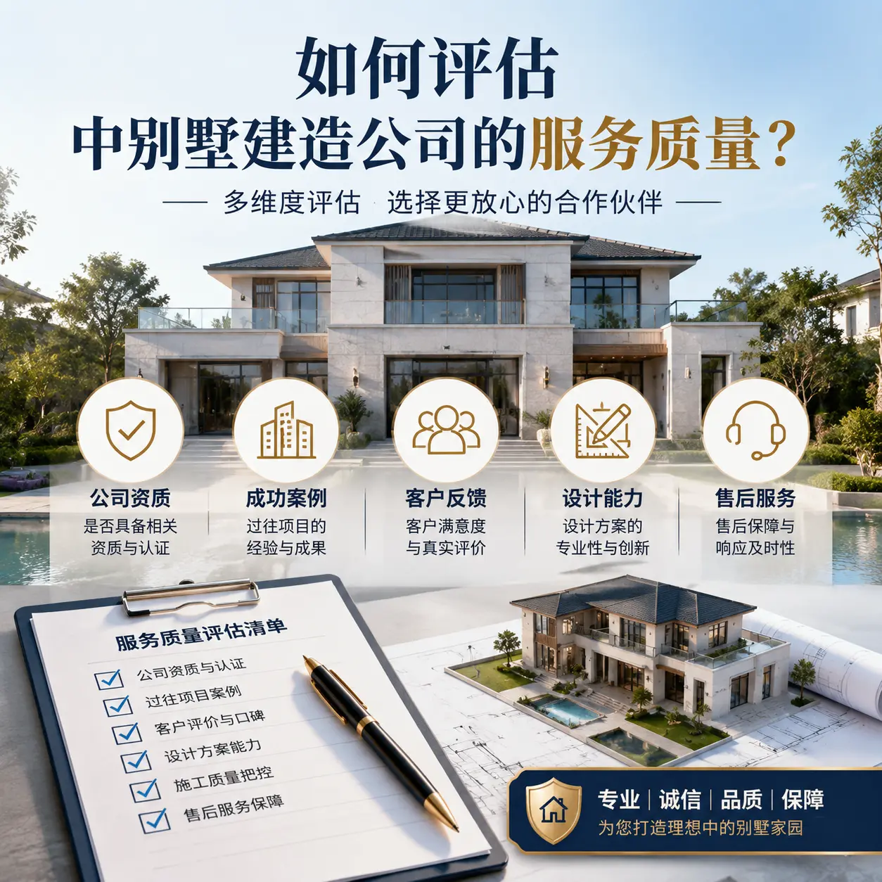 如何评估 册亨 中别墅建造公司的服务质量?