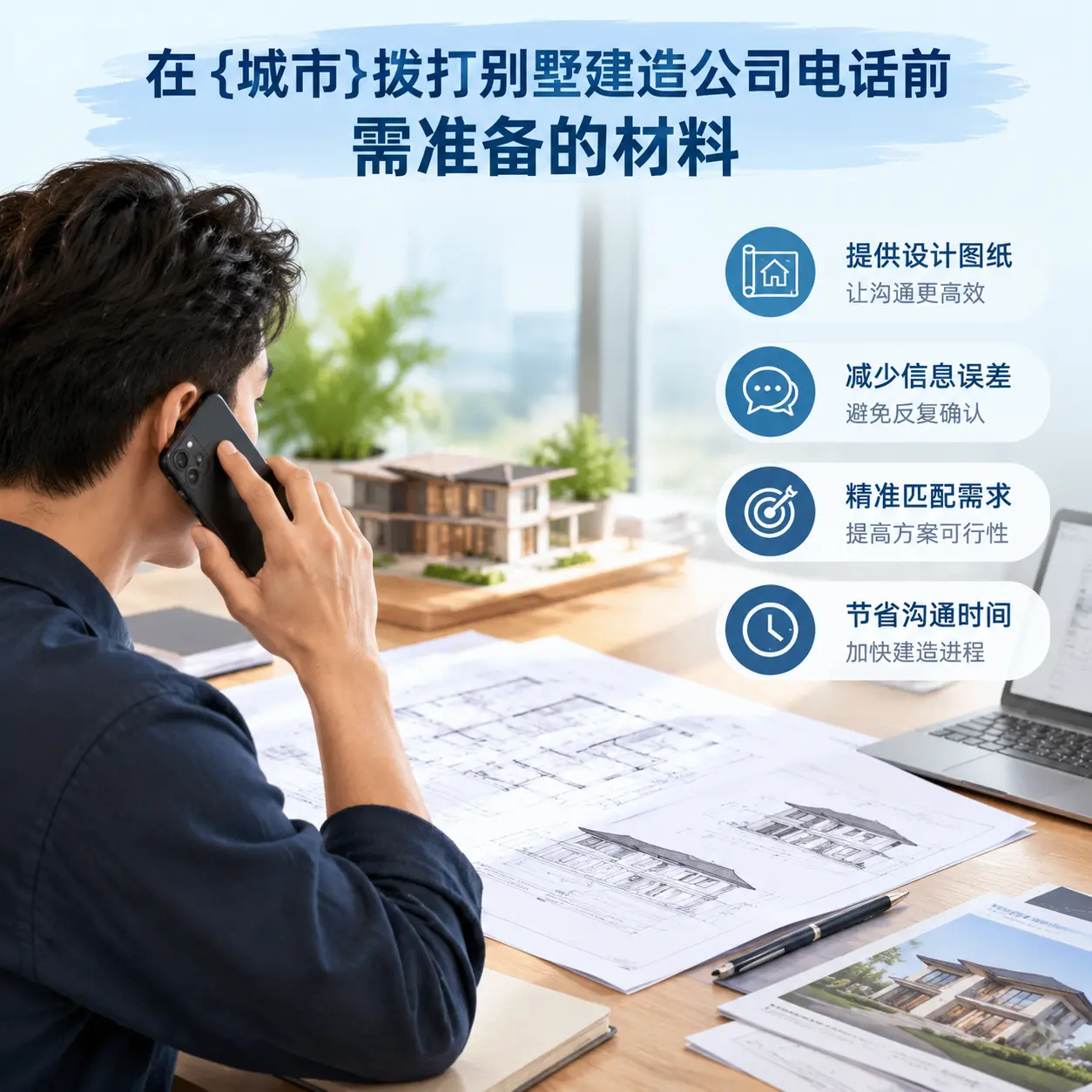 在册亨拨打别墅建造公司电话前需准备的材料
